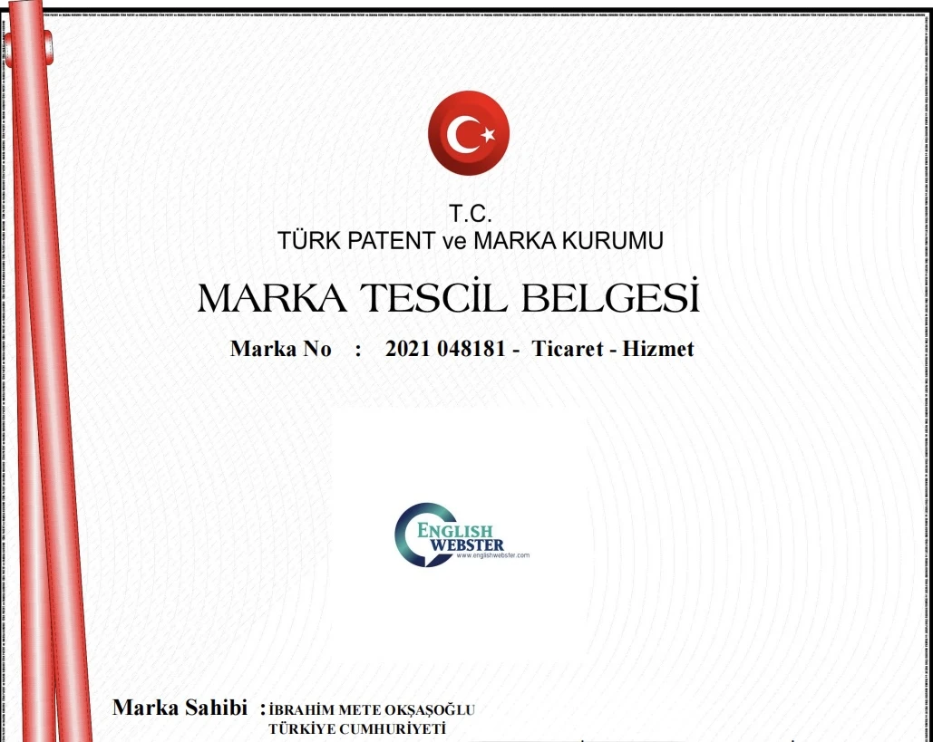 TÜRKPATENT Marka Tescil Belgesi